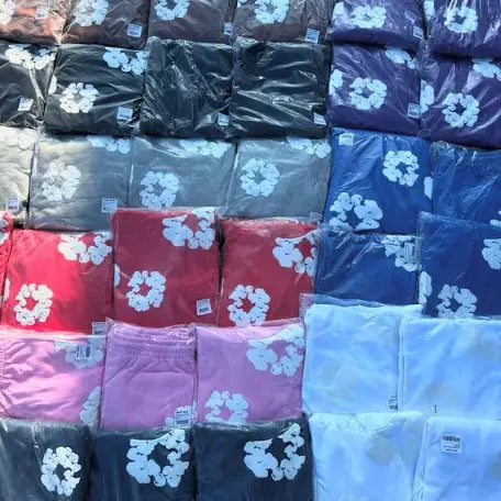 Multi color denim tier hoohies